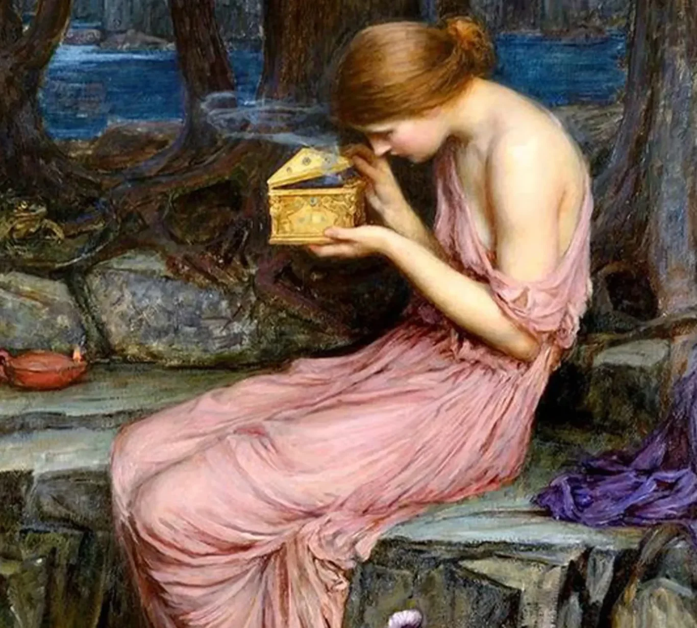 Psyché ouvrant la boite de Perséphone par J.W. WATERHOUSE Psyché ouvrant la boite de Perséphone
par J.W. WATERHOUSE